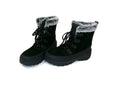 Womens  Black Suede & Warm Faux Fur Lined Winter Snow Boots Shoes Size 11 M
