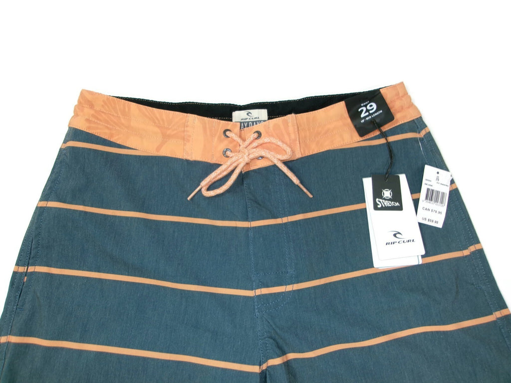 RIP CURL Mens LAYDAYS Lifestyle Board Shorts Orange Muted Green Size 29 NWT $59