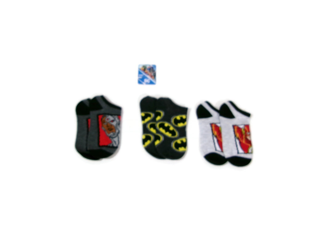 Little Boys Girls 3 Three Pair  Justice League No-Show Socks Comics