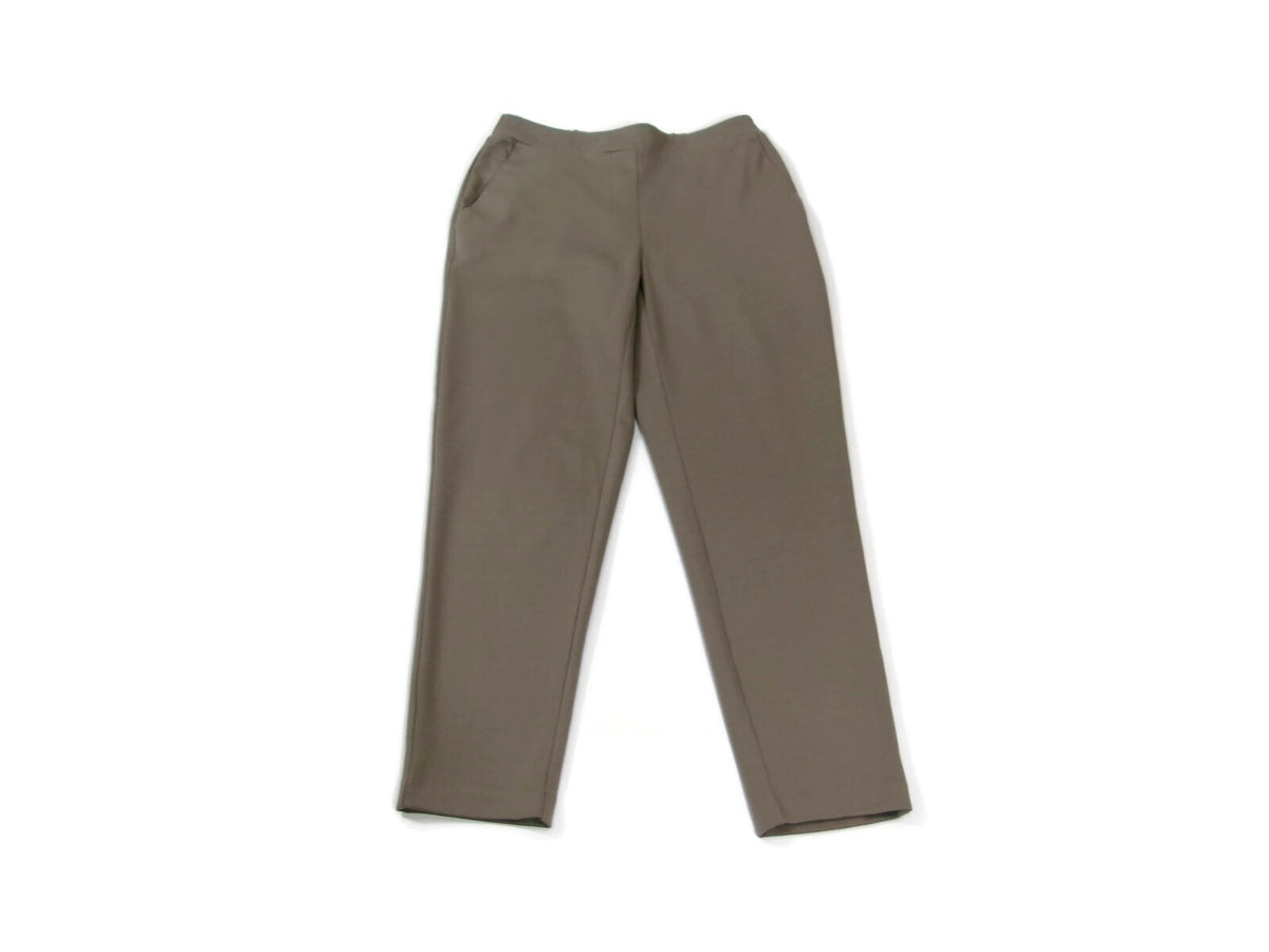 NINE WEST Khaki Beige CROP Textured Knit w/ Stretch  Pants Womens Size S Small