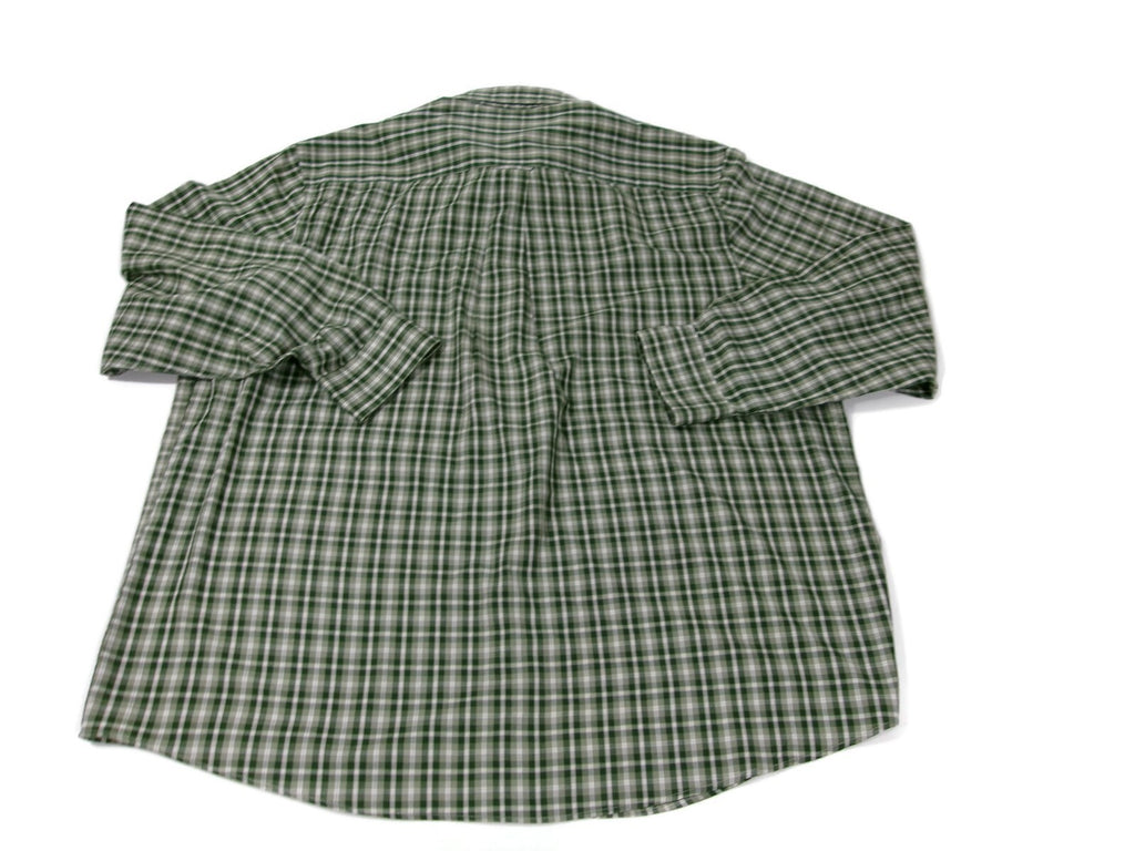 Saddlebred Mens Casual Shirt Size XXL  Green Plaid Button Down Easy Care