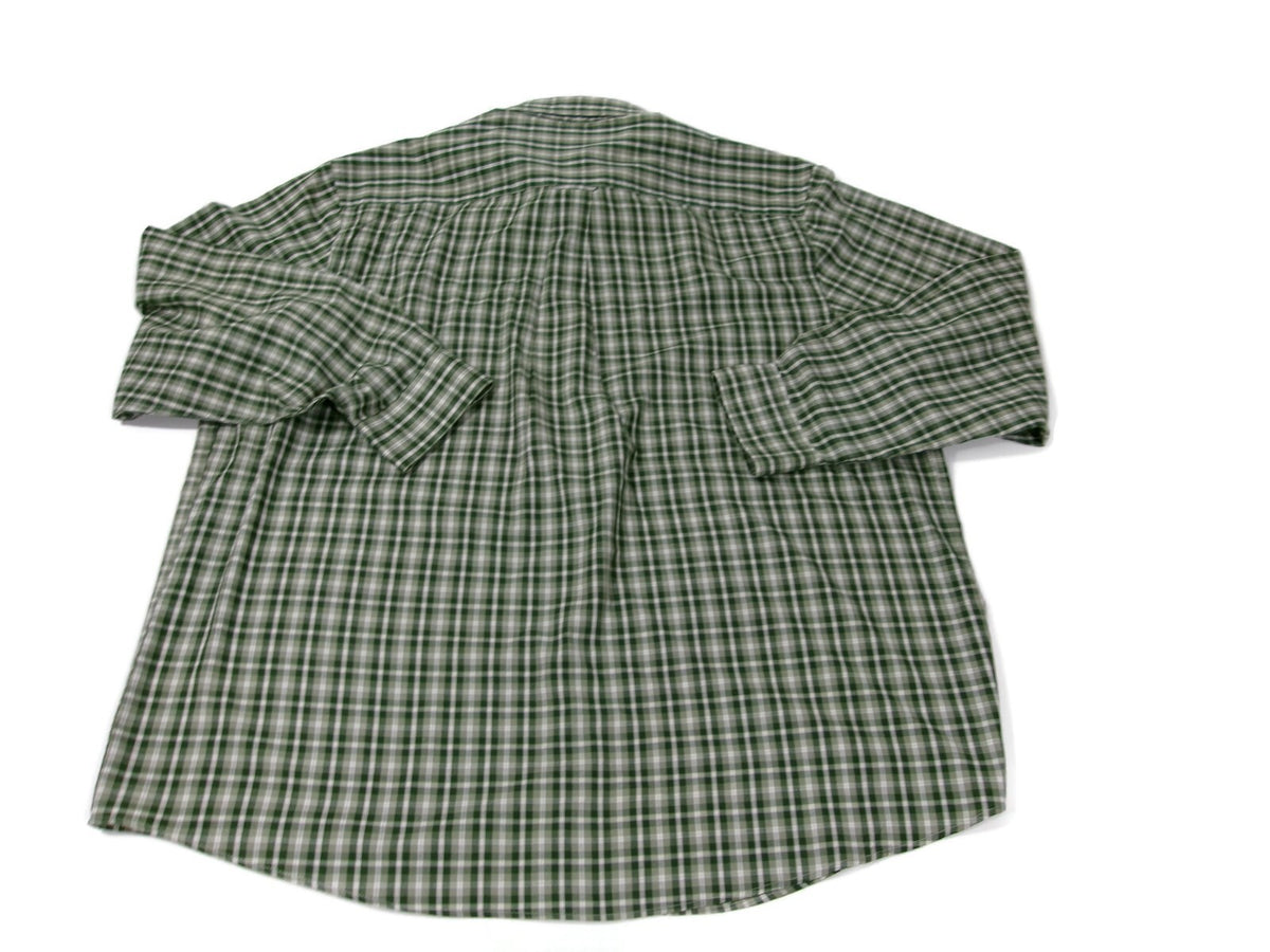 Saddlebred Mens Casual Shirt Size XXL  Green Plaid Button Down Easy Care