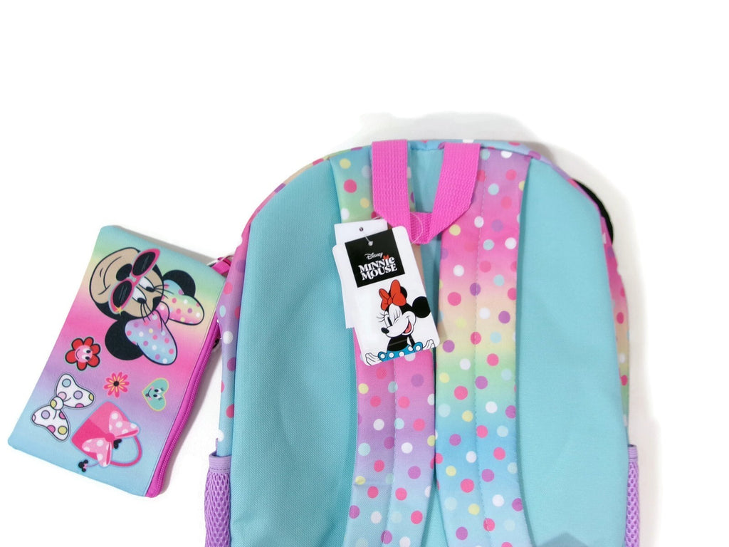 Minnie Mouse Disney 5-Piece Backpack  Set  Girls Large 16"X12" NWT