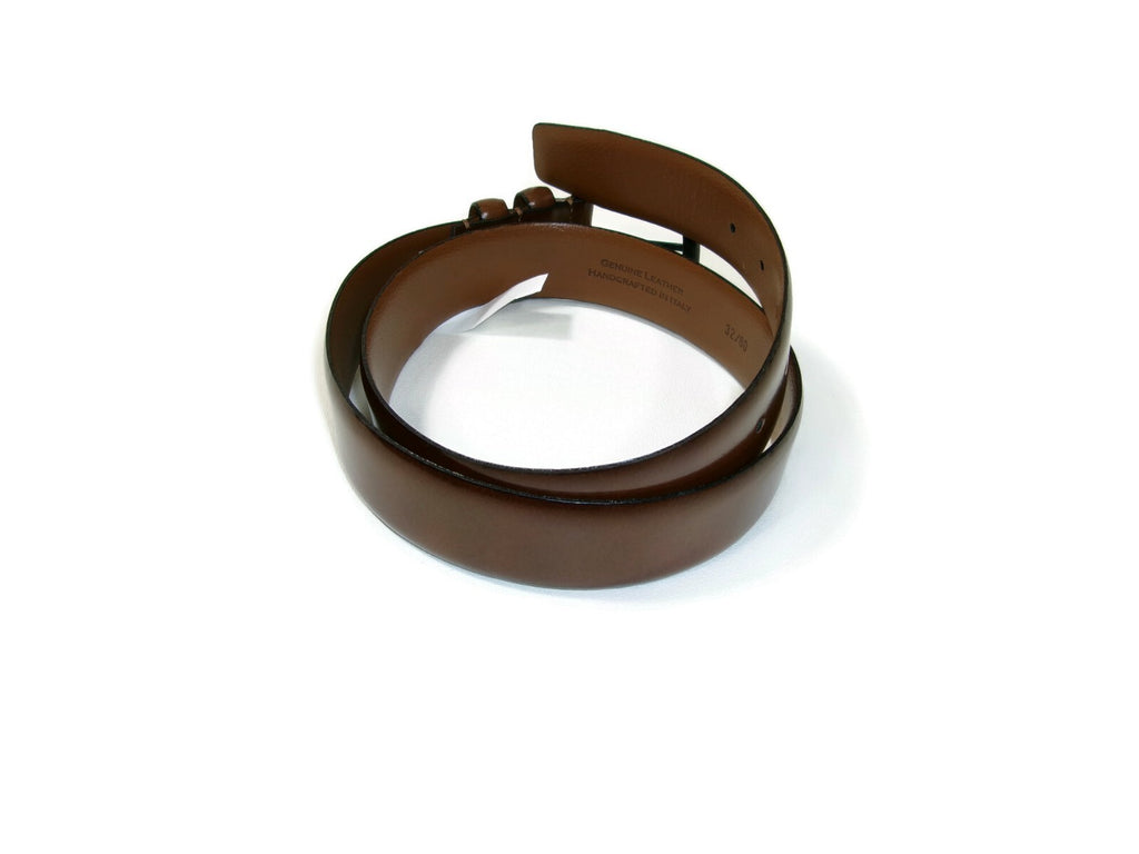 Jos A Bank Mens Brown Genuine Leather Dress Belt Handmade in ITALY Size 32