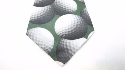 vintage RALPH MARLIN Golf Themed JUST BALLS GOLF Balls Mens Fun Tie Clean Nice 1