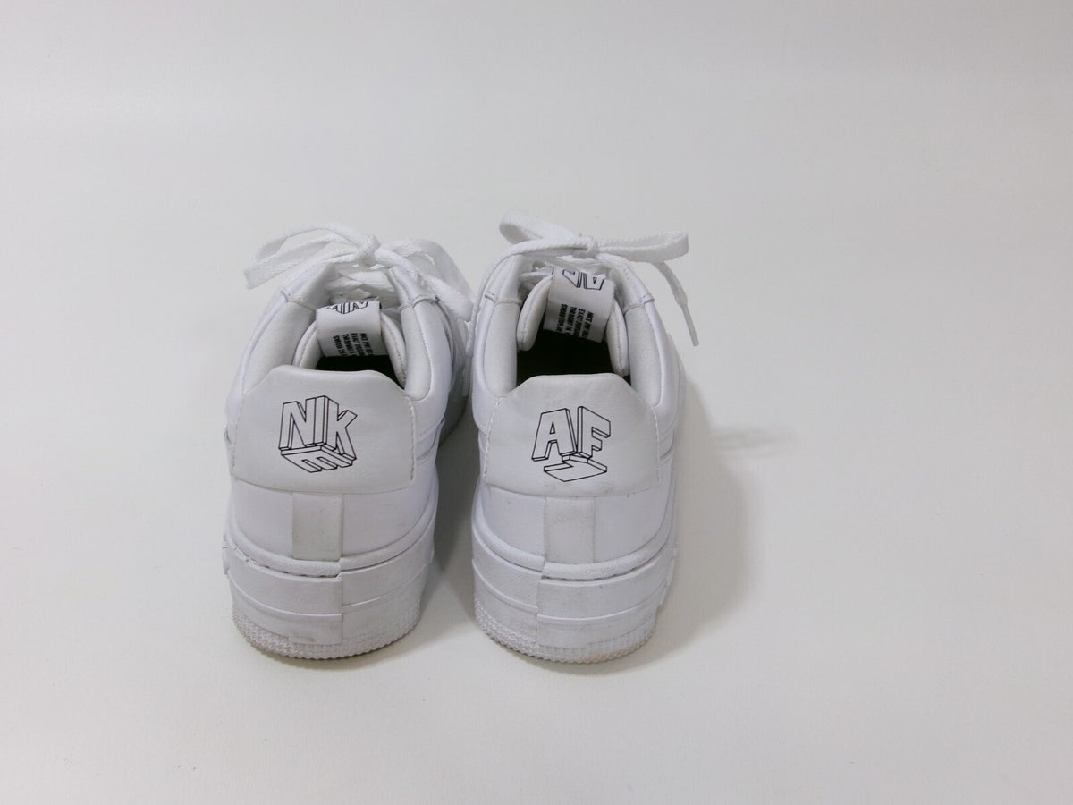 Womens Nike AirForce 1 AF1 Pixel Tripple White-BLACK-SAIL WOMENS US SIZE 8.5