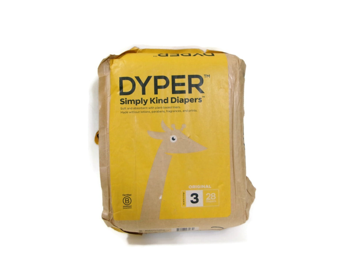 Dyper Simply Kind Disposable Infant Diapers Size 3 (Medium) 28 Count Plant Based