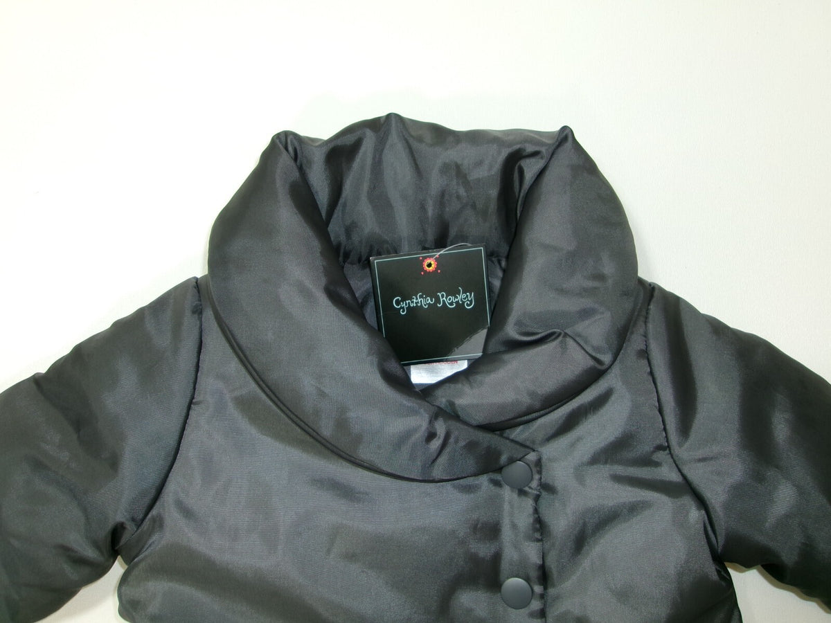 CYNTHIA ROWLEY Toddler Girls Gray Winter PUFFER Jacket Size 12M 12 Months NWT