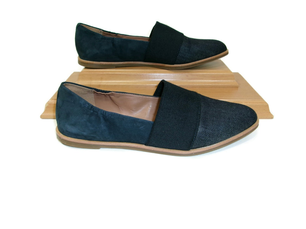 ED Ellen Degeneres Karlin Suede & denim Textile Flats Blue  Womens Shoes Size 8