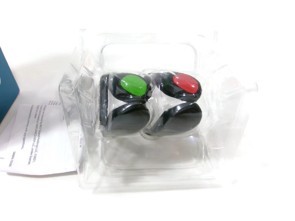 Brookstone Set of 2 Shoe Clips  Led Lights Bikers Joggers Red Green Flashing NEW