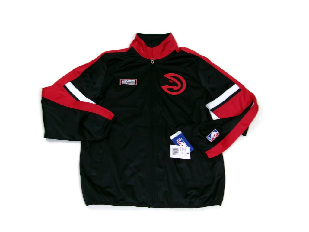 NBA Atlanta Hawks Member Full Zip Track Jacket Red Black Size L Large New w/Tag