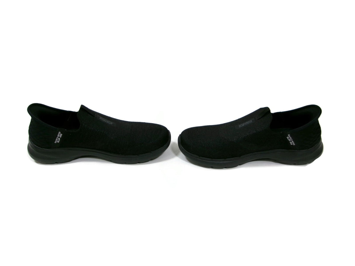 Skechers Mens Black Hands Free Slip Ins Ons Go Walk Shoes Black Meshs Size 11