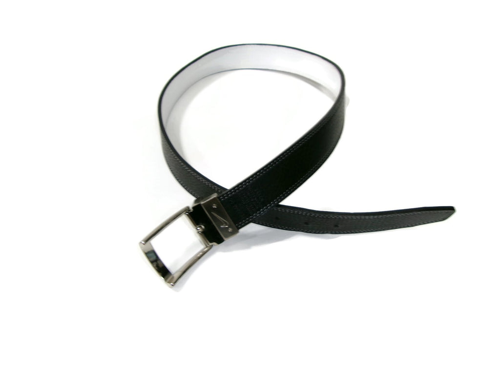 Nike Tour Core Reversible Mens Black White Belt Size 32 Iconic Nike Swoosh Logo
