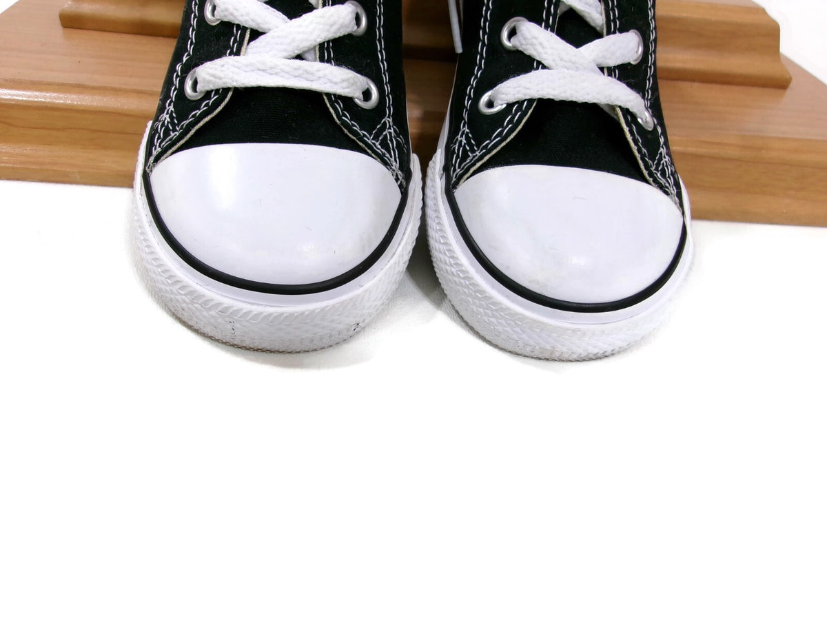 Unisex Boys Girls Black Chuck Taylor Converse All Star Sneakers Shoes Size 10