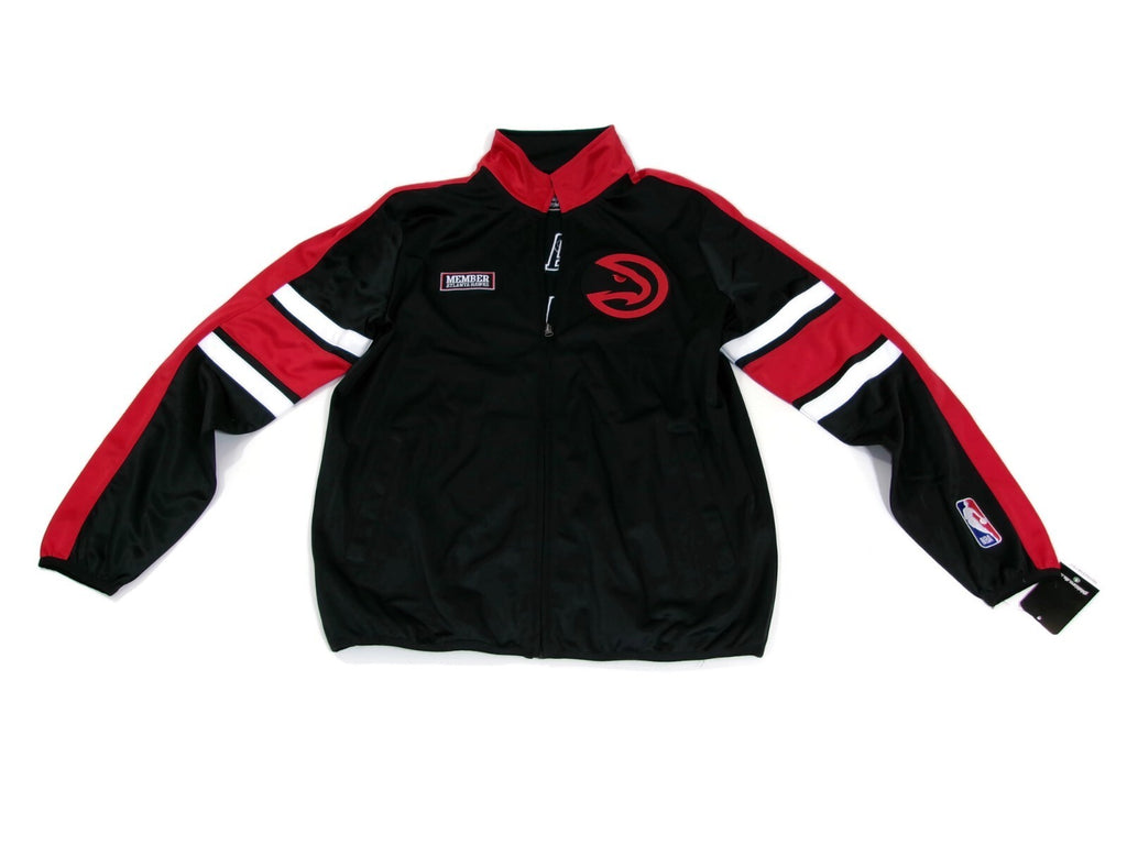 NBA Atlanta Hawks Member Full Zip Track Jacket Red Black Size L Large New w/Tag