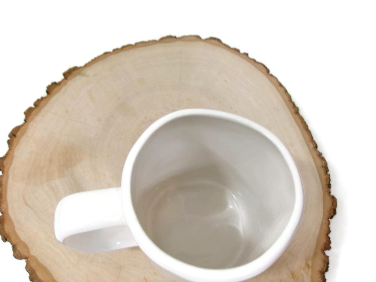 Rae Dunn CHRISTMAS embossed Mug by Magenta White Ivory Artisan Collection 16 Oz.