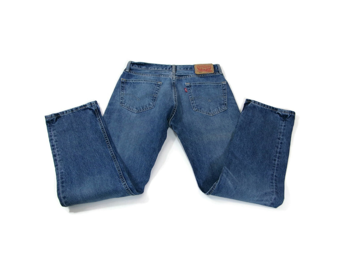 Mens LEVI'S 505 Distressed Denim Jeans Pants Size 32 X 32