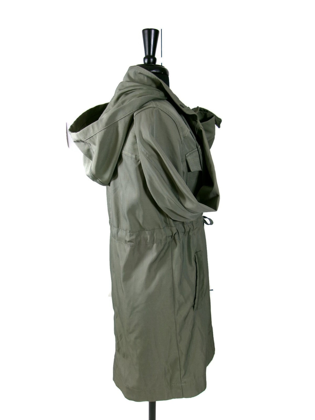 Simply Vera Womens Olive Green Hooded  Utility Military Jacket Size S Small