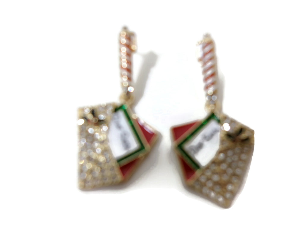 Dear Santa Letter to Santa Holiday Mail Candy Cane Christmas  Drop Earrings Cute