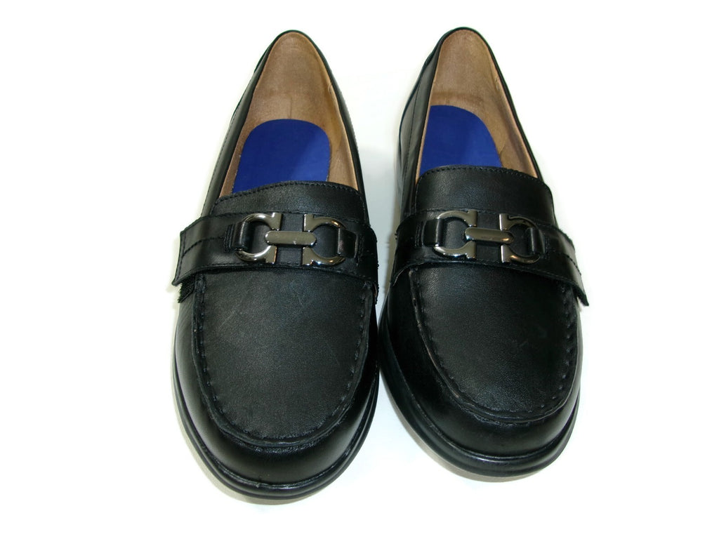 Dr. Comfort Womens Black Leather Mallory Diabetic Foot Comfort Shoes Size 9.5 W
