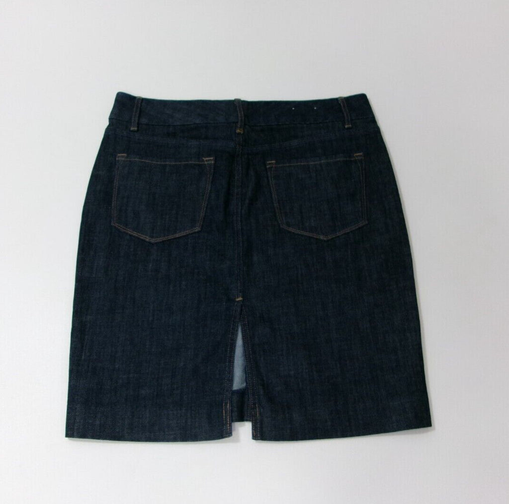 Womens RETRO Vintage GAP JEANS Denim Dark Indigo Jeans Skirt Size 6