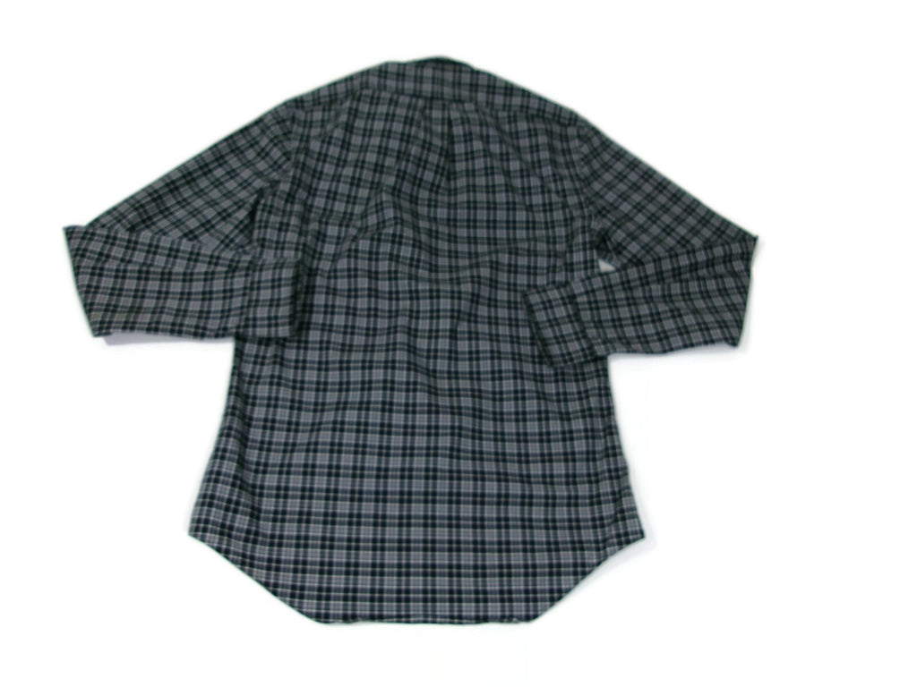 Ralph Lauren Womens /Mens Size S P  Slim Fit Plaid Shirt Black White Button Down