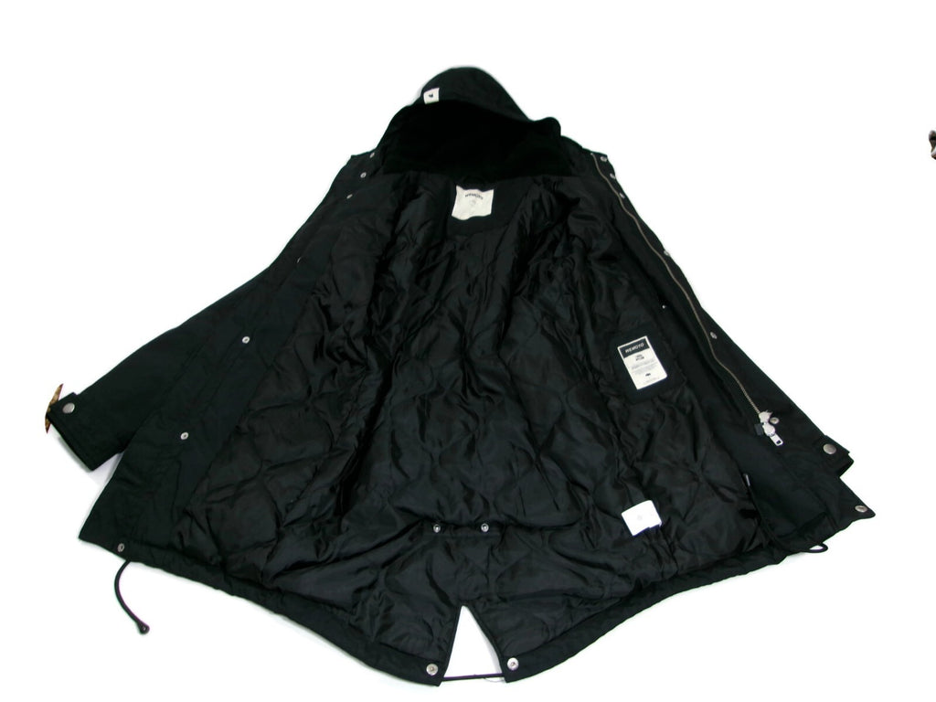 Mens Wemoto Finley Parka Coat Jacket  Black Nylon  Lined  Hooded Size S Small