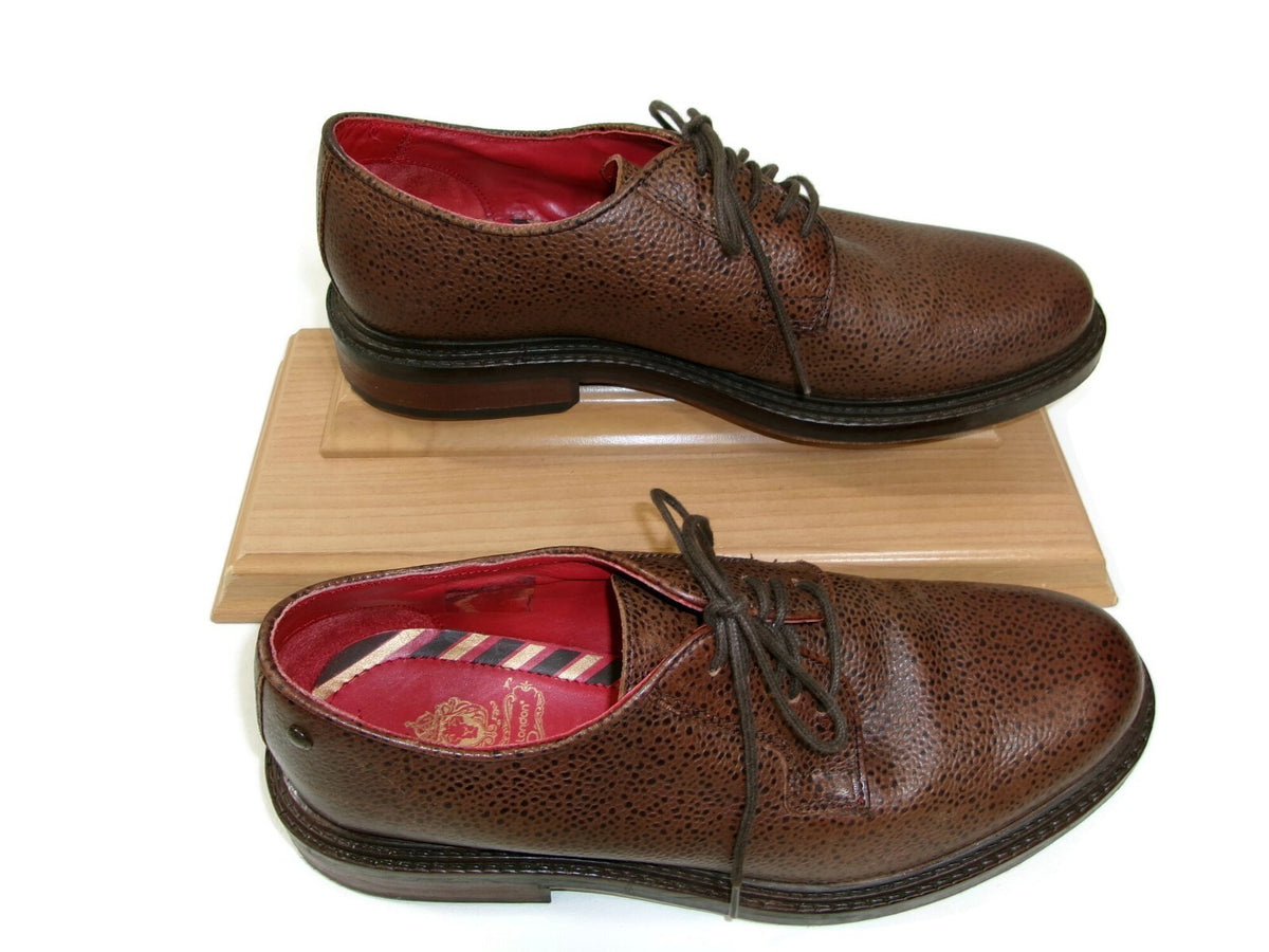 Base London Mens Quality Oxfords Shoes Maudslay Textured Brown EU Size  42 US 9