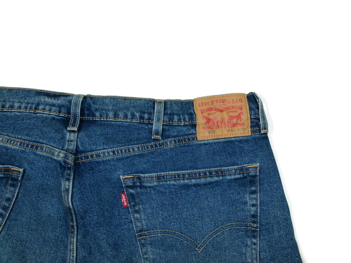 Levis Mens Denim Jean Pants Size 40 X 30 Original Riveted Relaxed Distressed