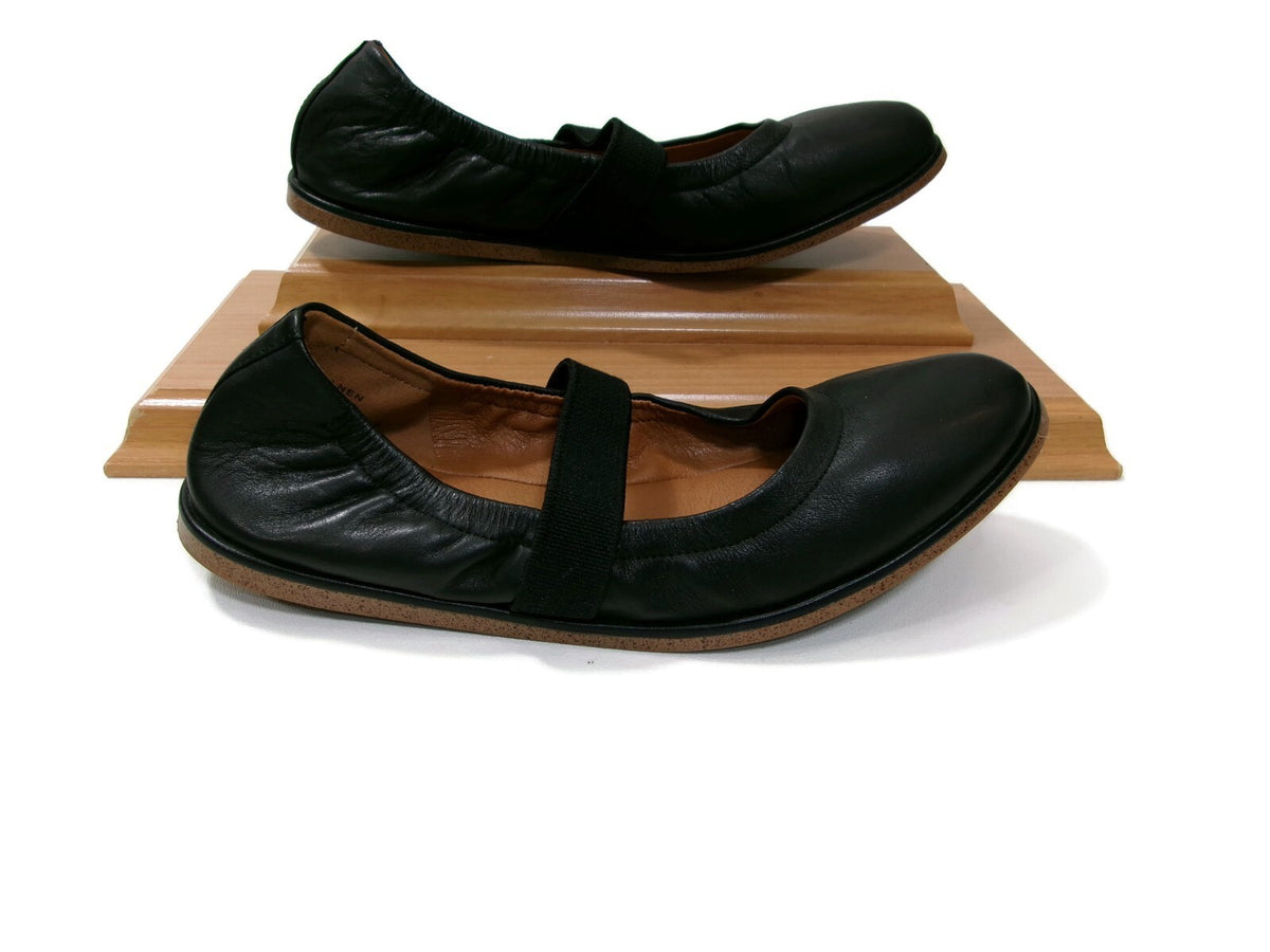 Lucky Brand Womens Walnen Shoes Size 8.5 M Mary Jane Ballet Flats Black Leather