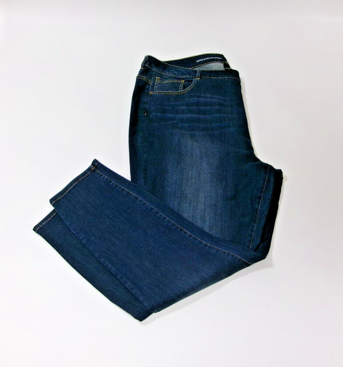 LANE BRYANT womens Super Stretch Skinny Jeans Pants Plus Size 28 Distressed