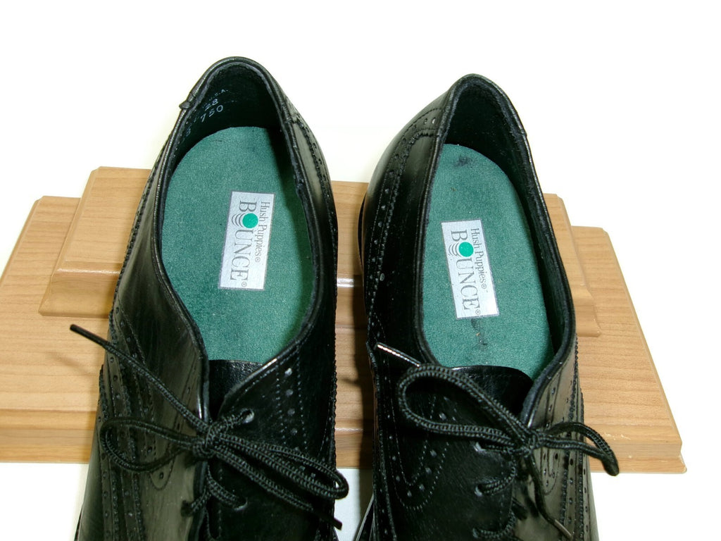 Hush Puppies Bounce Mens Black Leather Wingtip Oxfords Dress Shoes Size 7 M