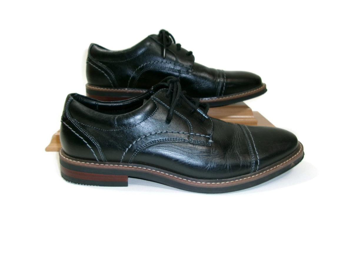 Nunn Bush Discover True Comfort Mens Black Leather Shoes Size 8M Comfort Gel