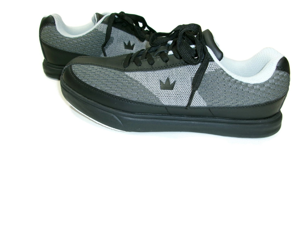 Brunswick Mens Renegade Mesh Grey Bowling Shoes Lace Up  Size 6.5 M Comfort Nice