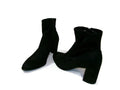 Nine West Womens Black Faux Suede Glove Ankle Boots Shoes Size 10 M Side Zip