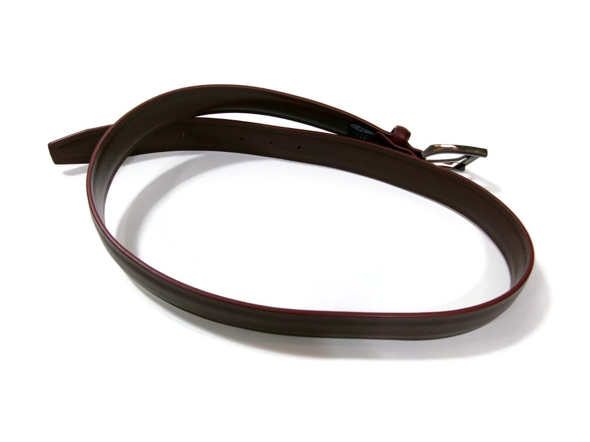 The Tie Bar Redish Burgundy Leather Mens Belt Size M Medium 43"