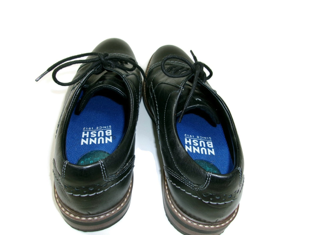 Nunn Bush Discover True Comfort Mens Black Leather Shoes Size 8M Comfort Gel