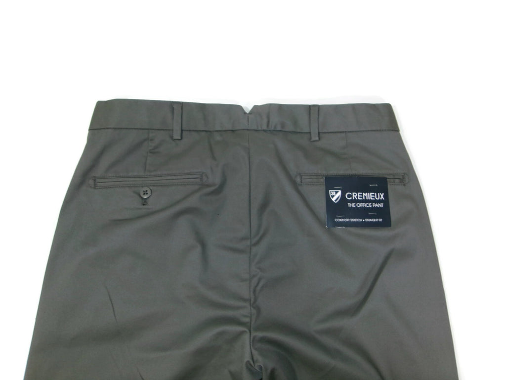 Cremieux Mens GREY The Office Pants Slacks Size 34 X 32  Passport Pocket NWT