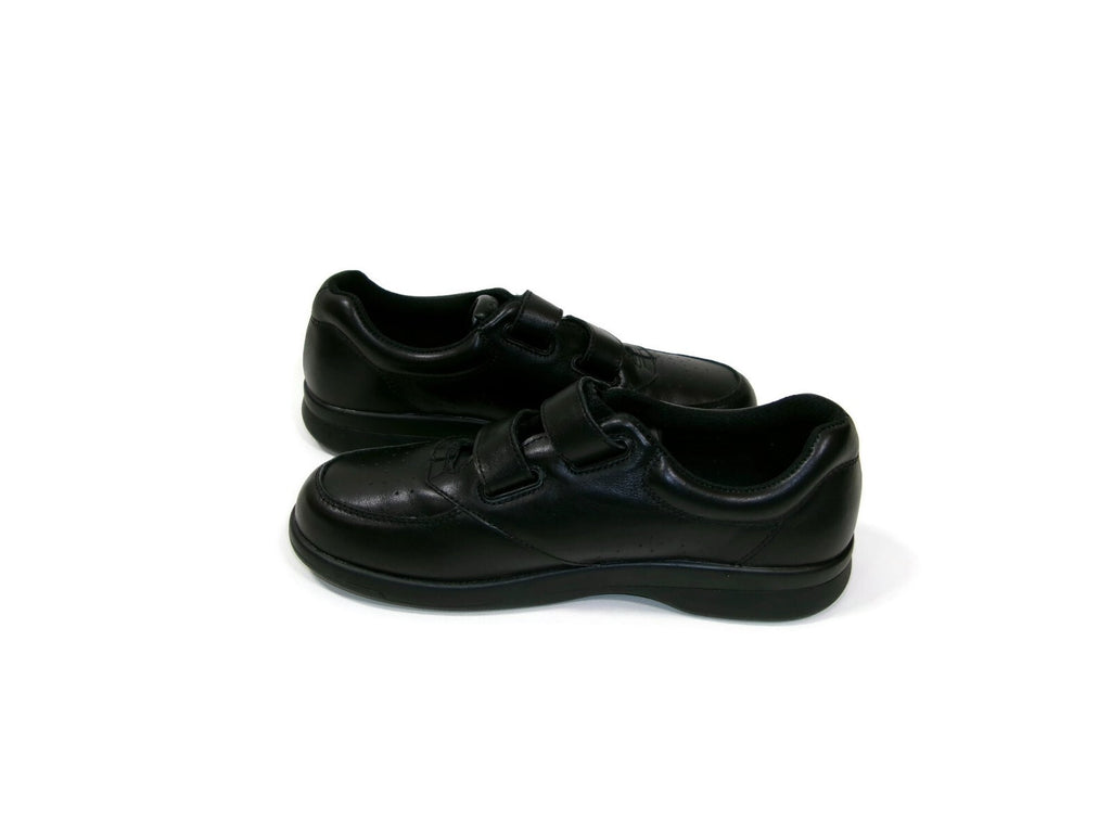 Propet Mens Black Leather LifeWalker Vista Strap Shoes Size 9.5 M (D)