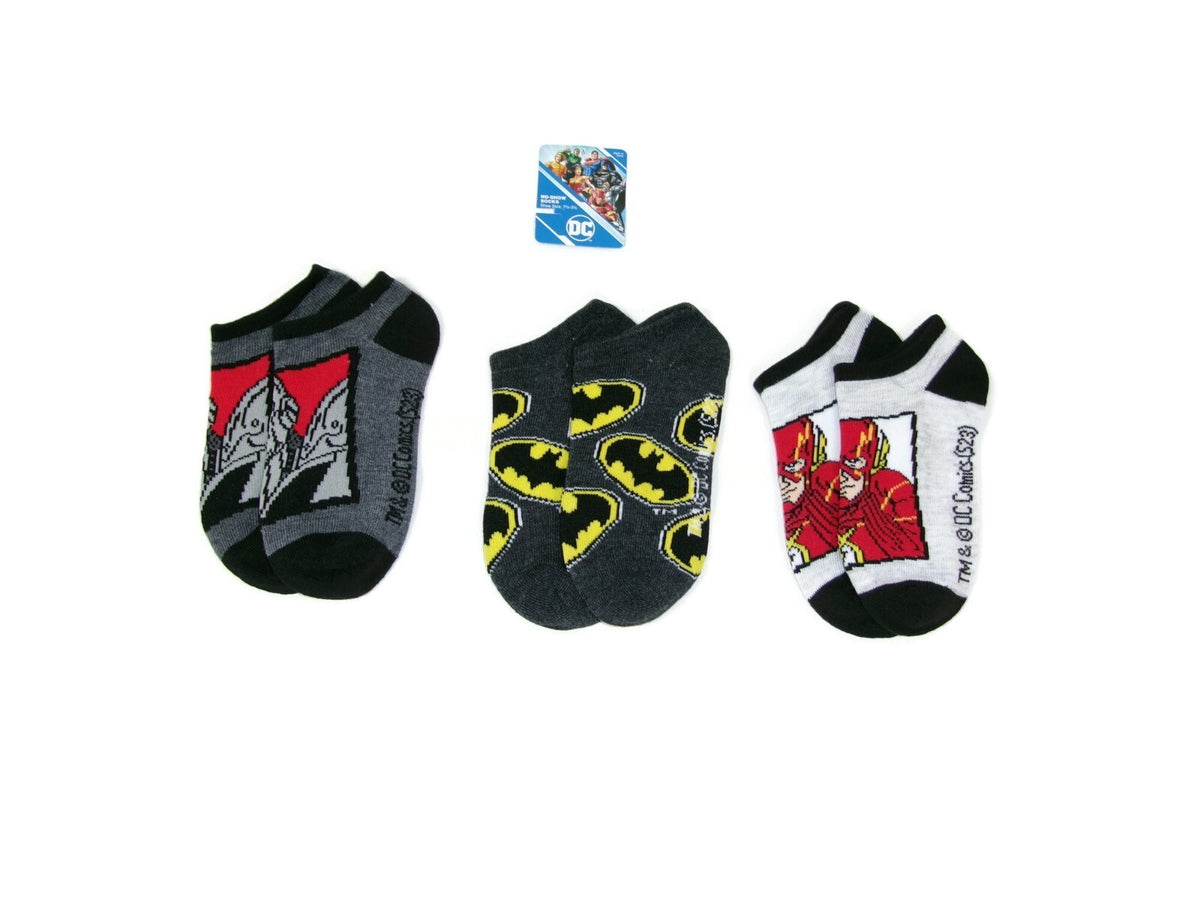 Little Girls Boys  3 Three Pair  Justice League No-Show Socks Comics