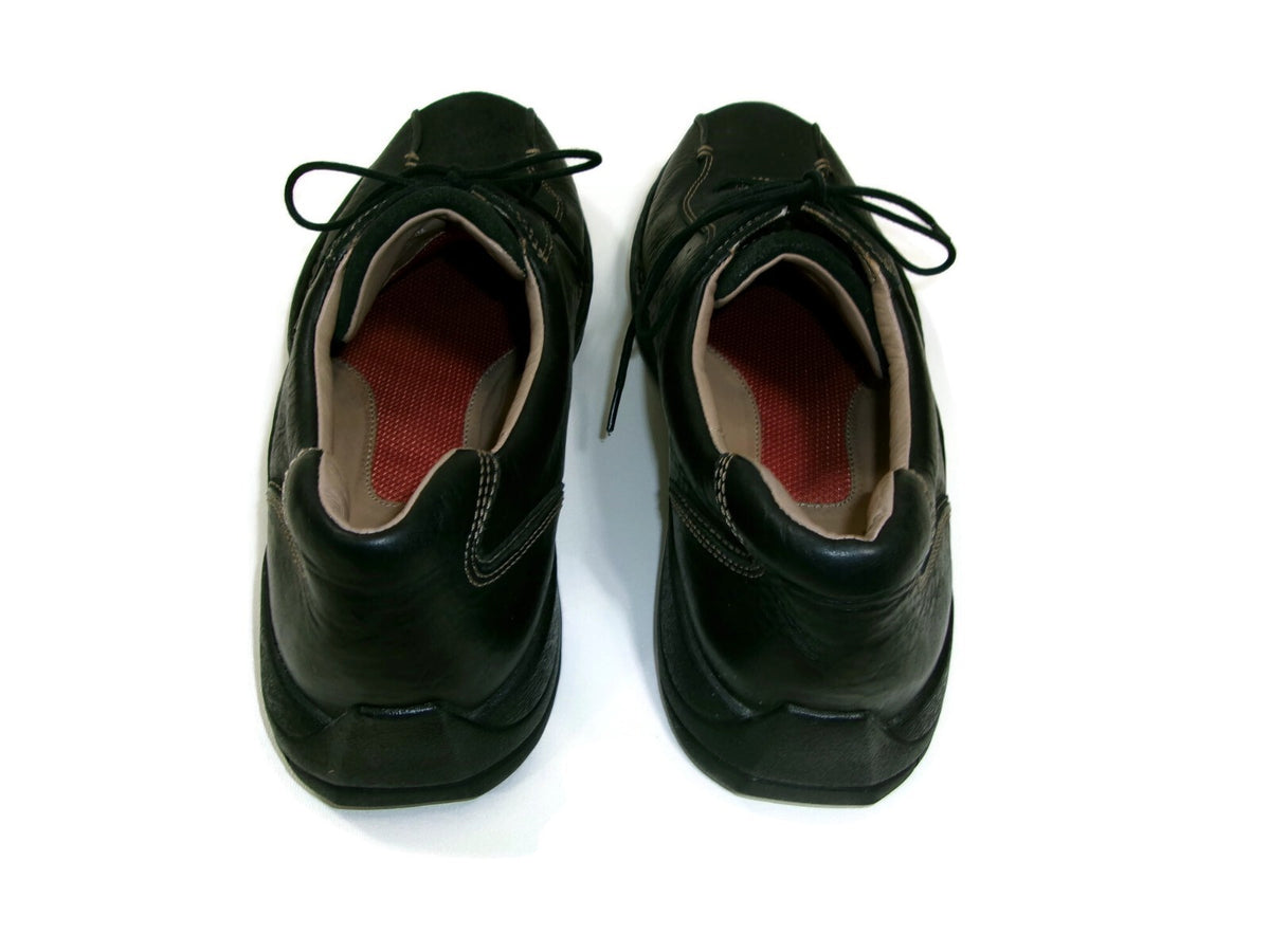 Clarks Mens Black Leather Comfy Lace Up Oxfords Shoes Size 12 M Leather Insoles