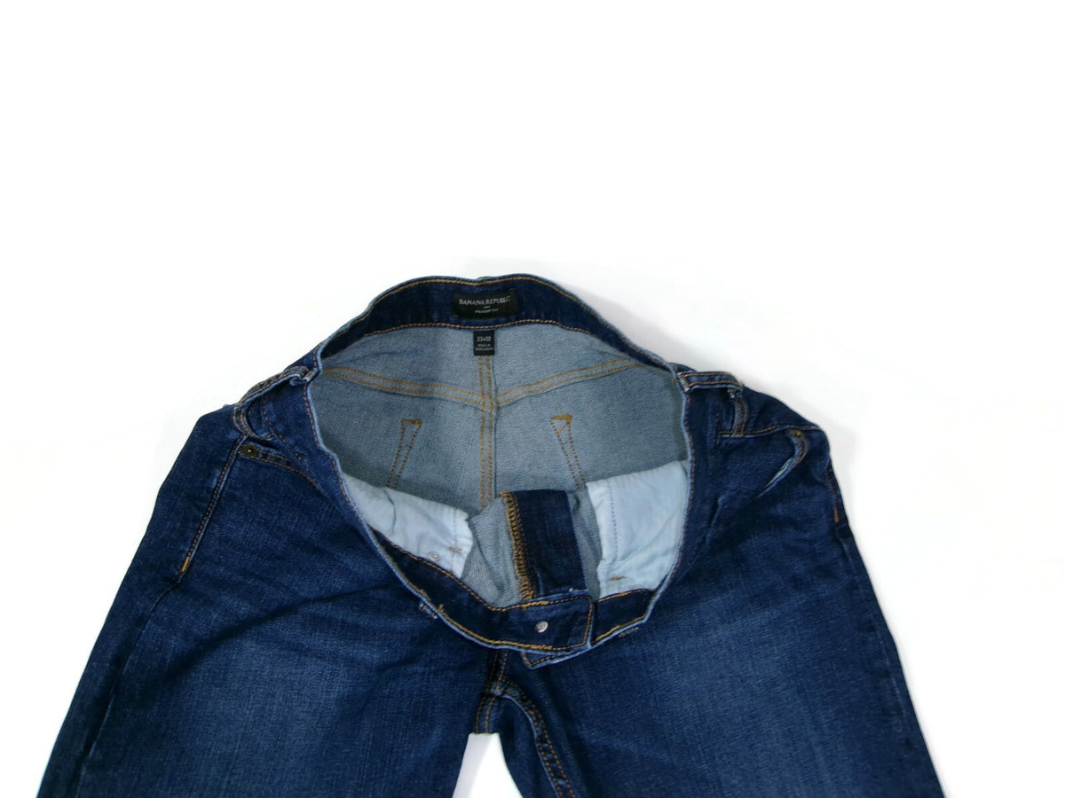 Banana Republic Mens  Straight Fit Jeans Pants Size 33 x 32 Distressed Denim