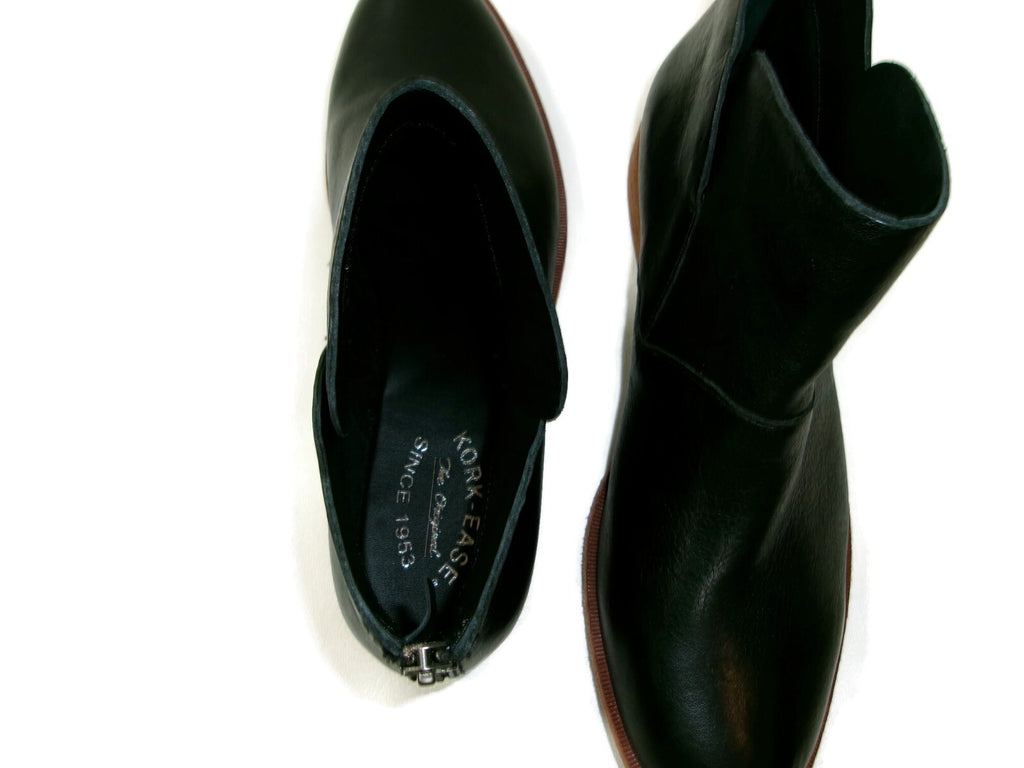 Kork Ease Ryder Womens Black Leather Ankle Boots Booties Shoes Size 9.5 M