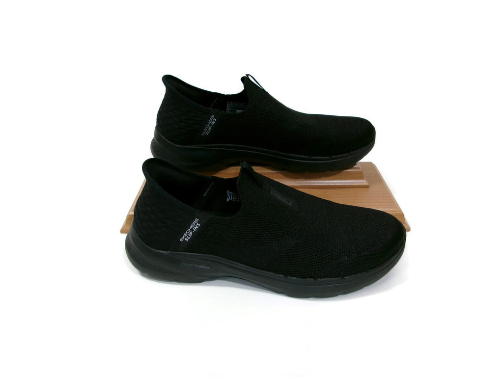 Skechers Mens Black Hands Free Slip Ins Ons Go Walk Shoes Black Meshs Size 11