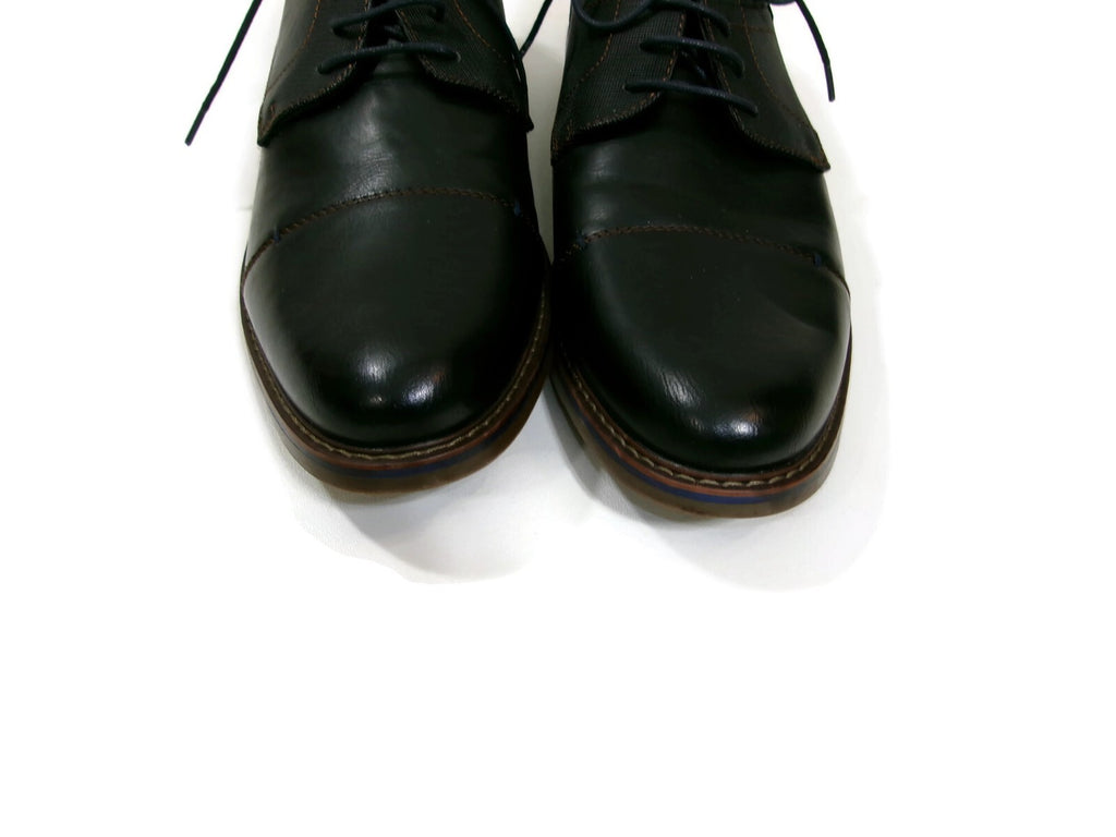 Freeman Mens Black Hudson Cap Toe Oxfords Shoes w/Memory Foam Size 12 M