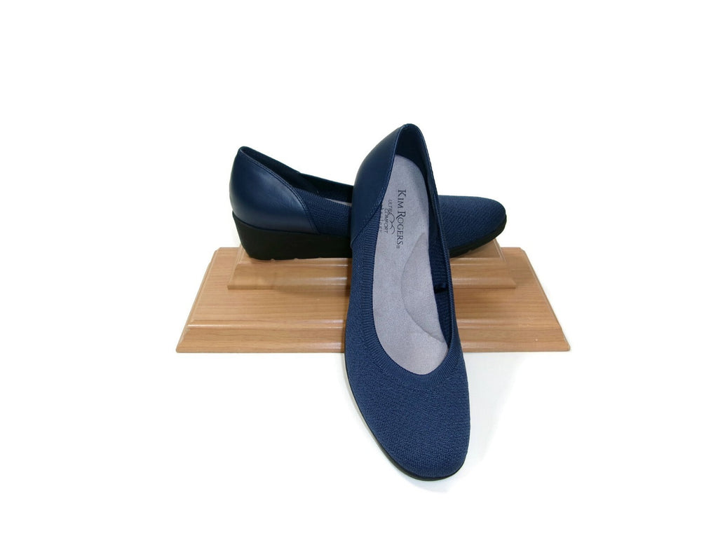 Kim Rogers Shoes Size 9 M  Wedge Ultra Comfort Technology Navy Blue Maddie