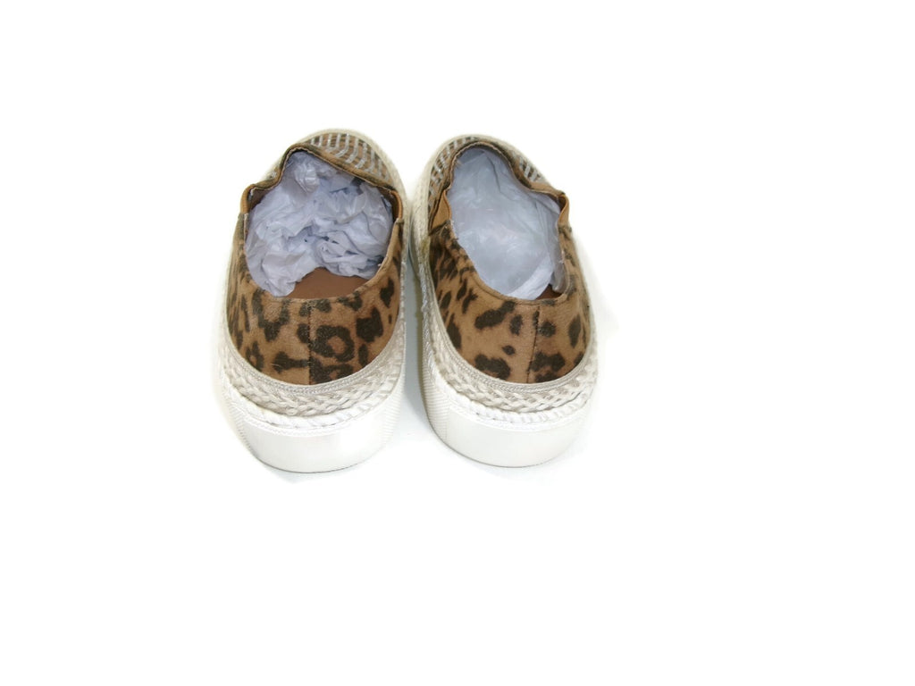 Volatile Womens Slip On Sneakers Leopard Print Rhinestones Shoes  Size 7 M