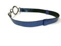 Chicos Womens Blue ish Purple Belt Snake Print Metal Large Buckle Size M / L