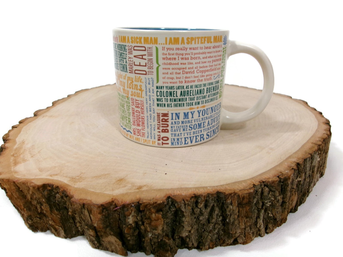Unemployed Philosophers Guild Great Literary Openings  Coffee Tea Mug Quotes