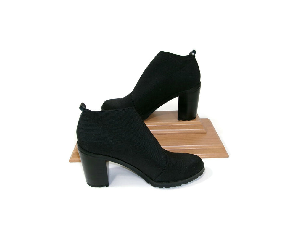 Ellen Tracy Black Heel Ankle Stretch Stylish Booties Womens Shoes Size 8 M